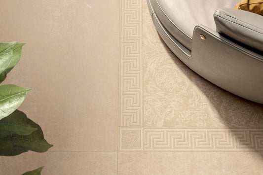 Versace Barocco Velvet Beige Porcelain Decorative Tile