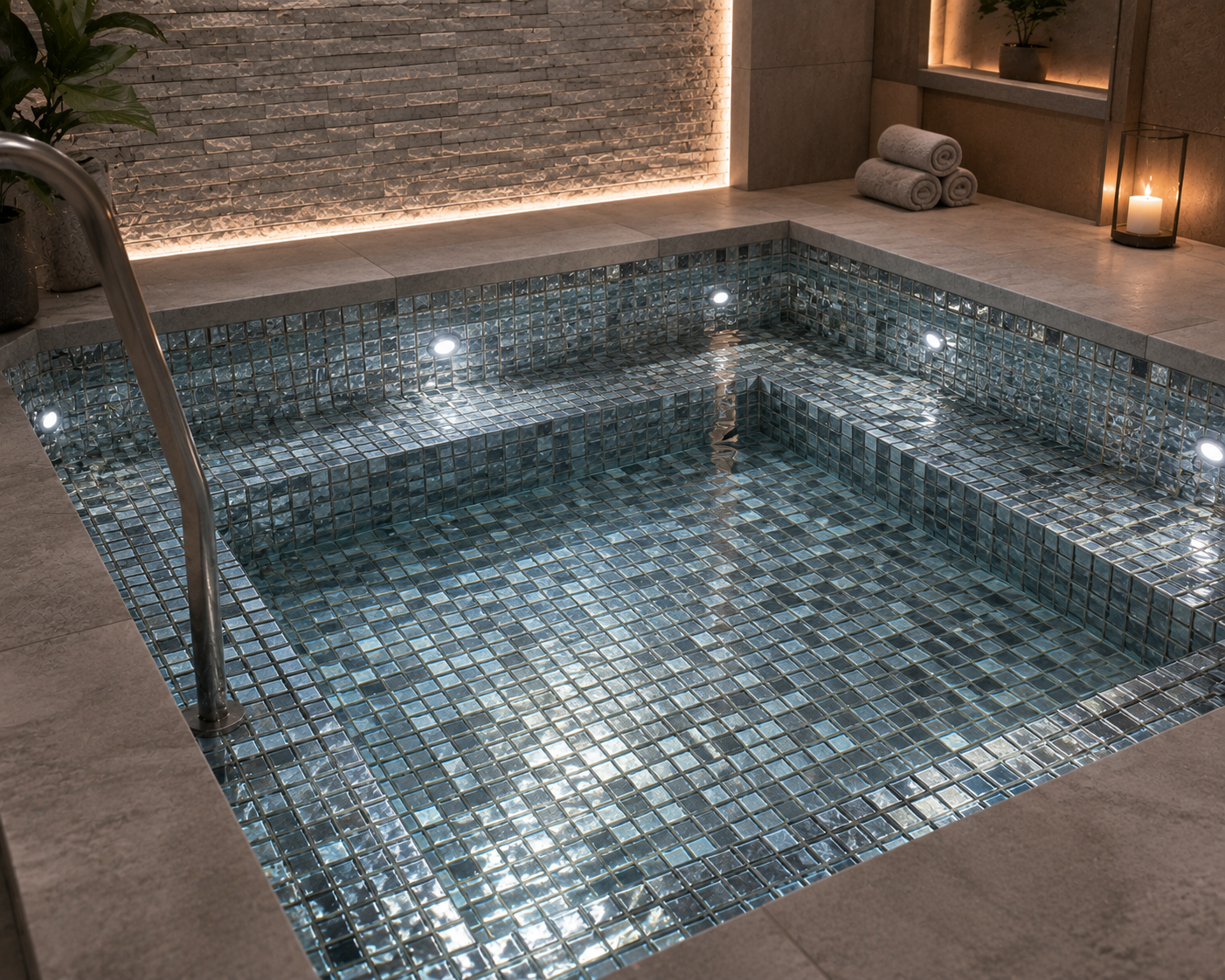 Aqualuxe Opalo Negro Mosaic Tile