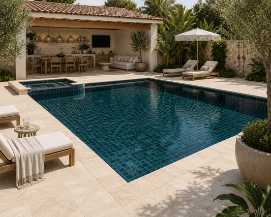 Aqualuxe Penta Forest Blue Mosaic Tile
