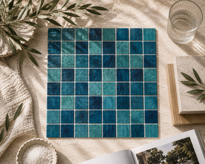 Aqualuxe Penta Forest Blue Mosaic Tile