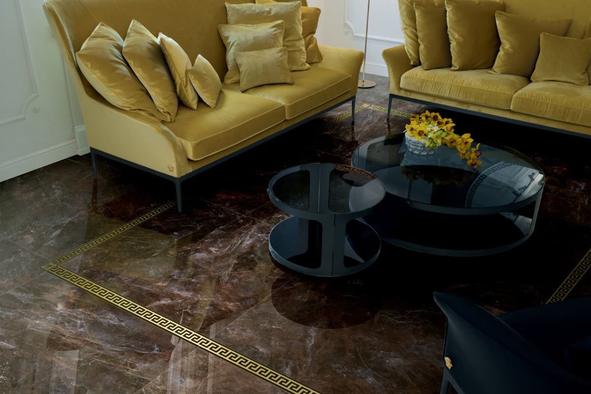 Versace Maximvs Galaxy Brown Marble Look Porcelain Tile