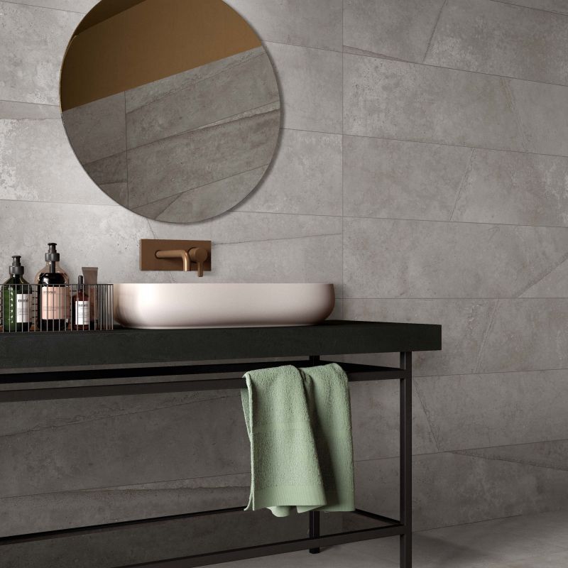 Hyper Silver Concrete Look Porcelain Tile