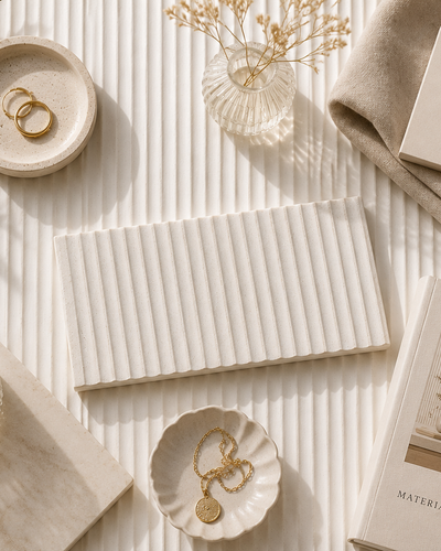 Integra White Fluted Porcelain Wall Tile