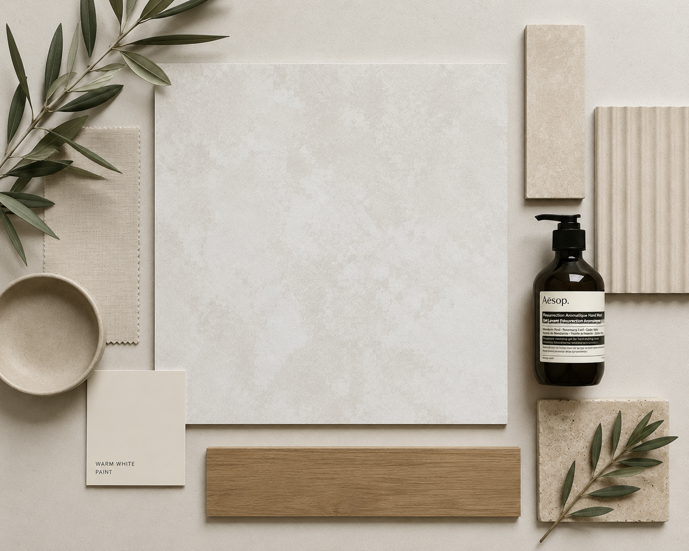 Concrete White Porcelain Concrete Look Tile
