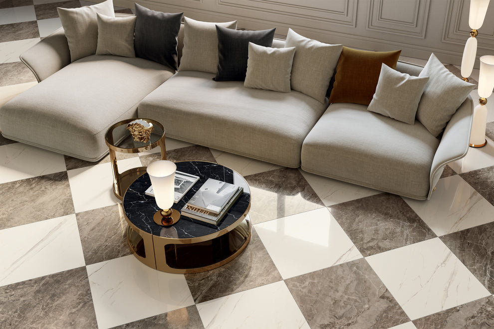 Versace Marble Grigio Marble Look Porcelain Tile – Tiles For Design