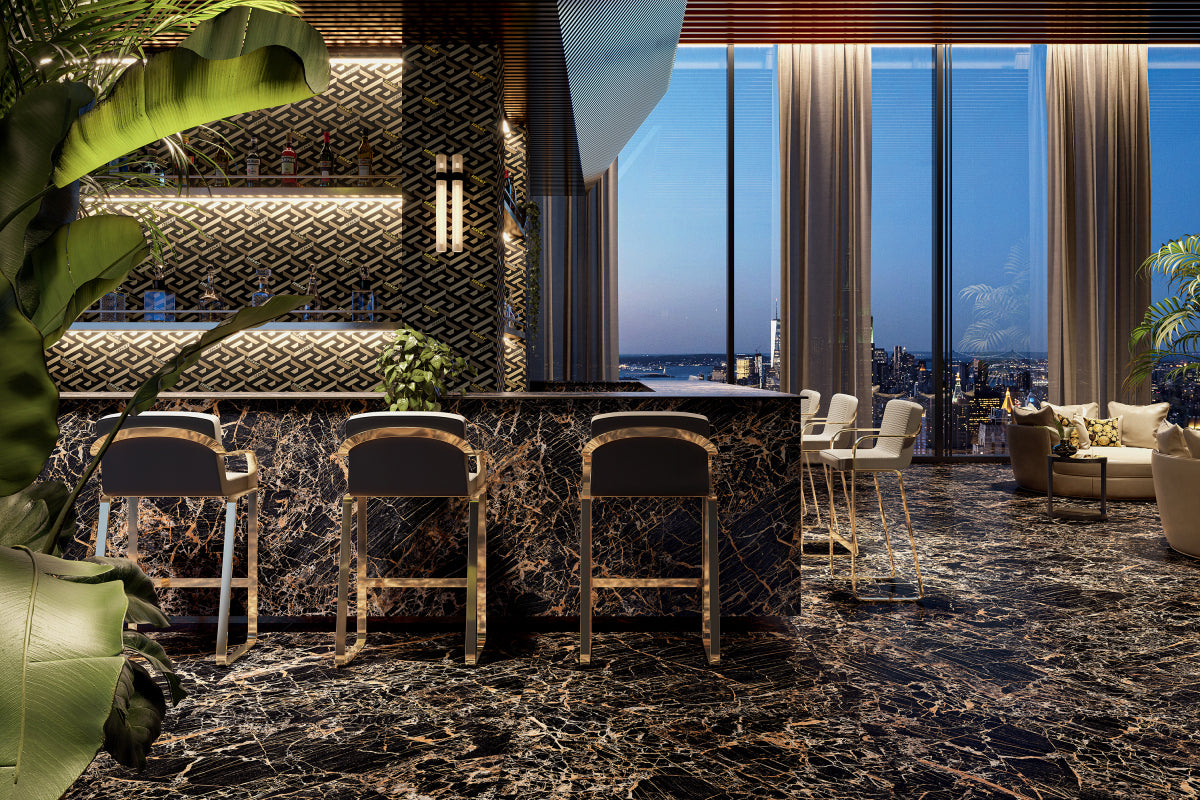 Versace Manifesto La Greca Maxi Kaki Iconic Look Porcelain Tile