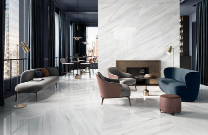 Porceluxe Bianco Lasa Marble Look Porcelain Slab