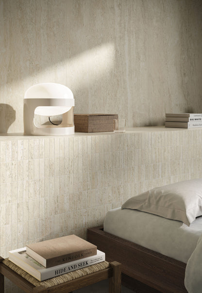 Travertini Bianco Vein Cut Natural Stone Porcelain Tile