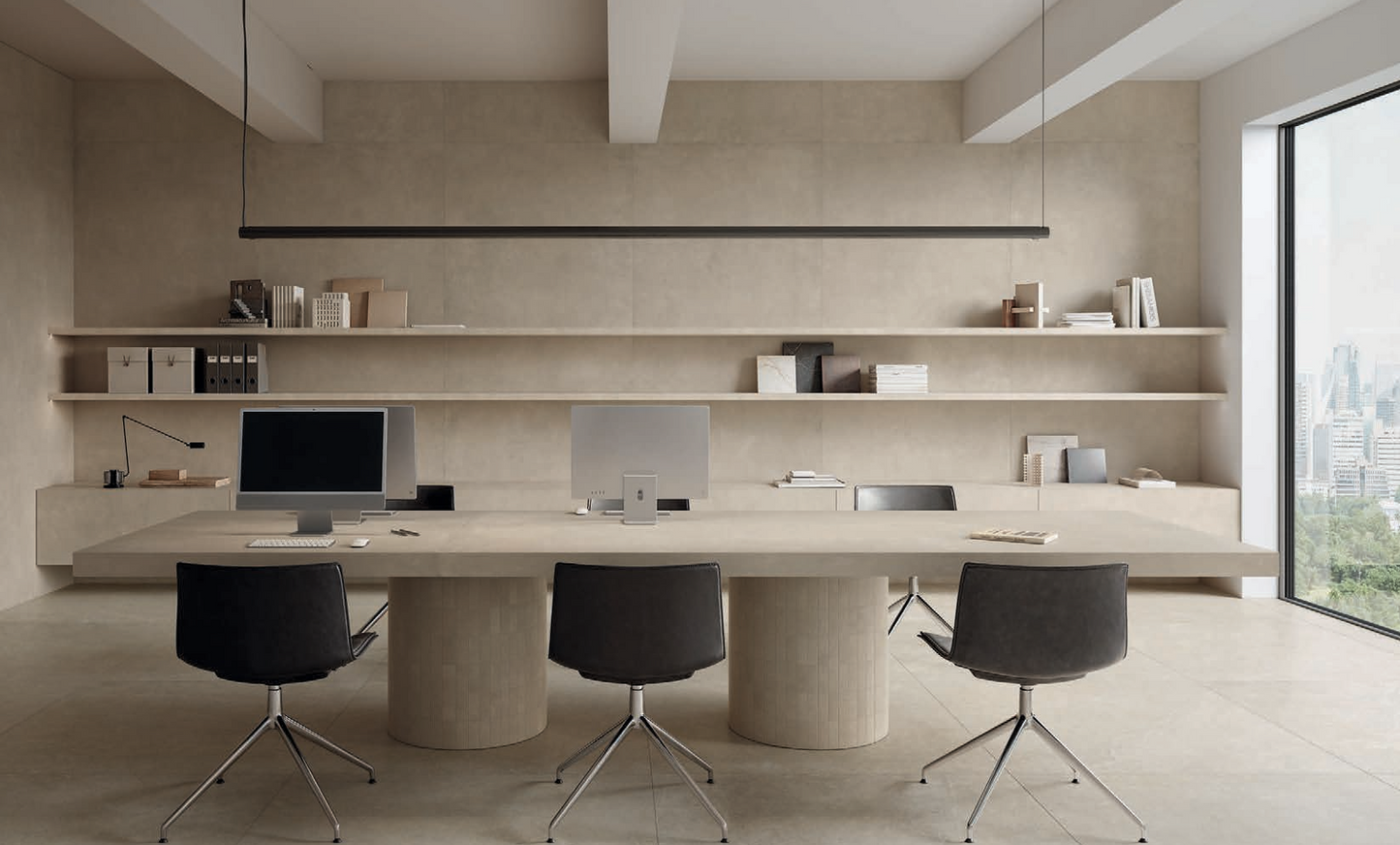 Concrete Beige Porcelain Concrete Look Tile