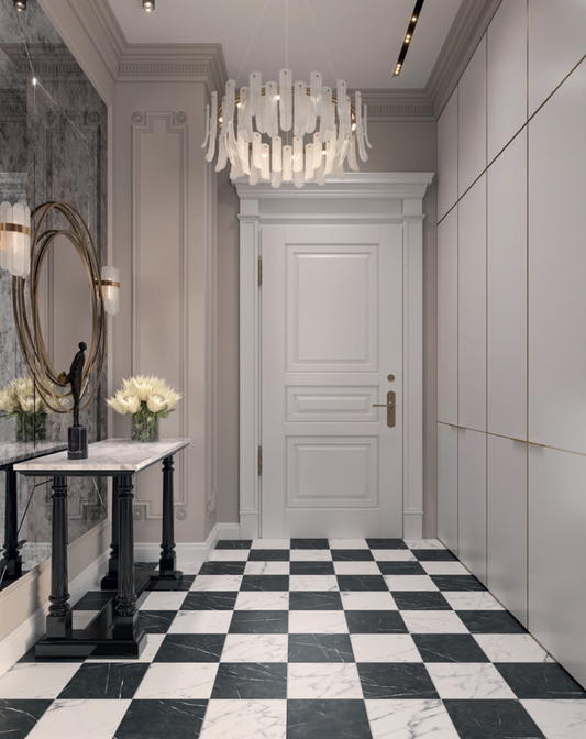 Dama Bianco Carrara Porcelain Stone Look