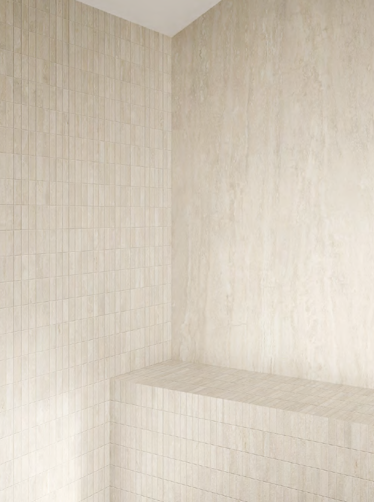 Travertini Bianco Vein Cut Natural Stone Porcelain Tile