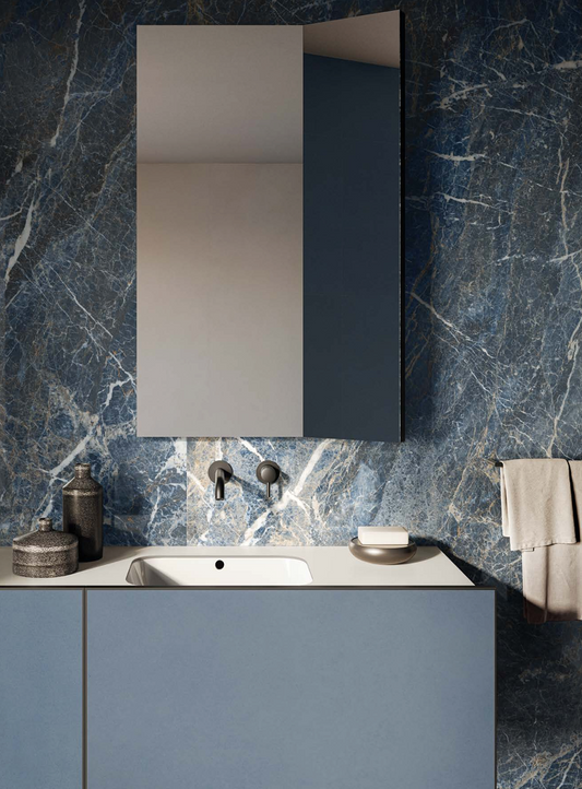 Charm Experience Blue Saint Laurent Marble Look Porcelain Tile