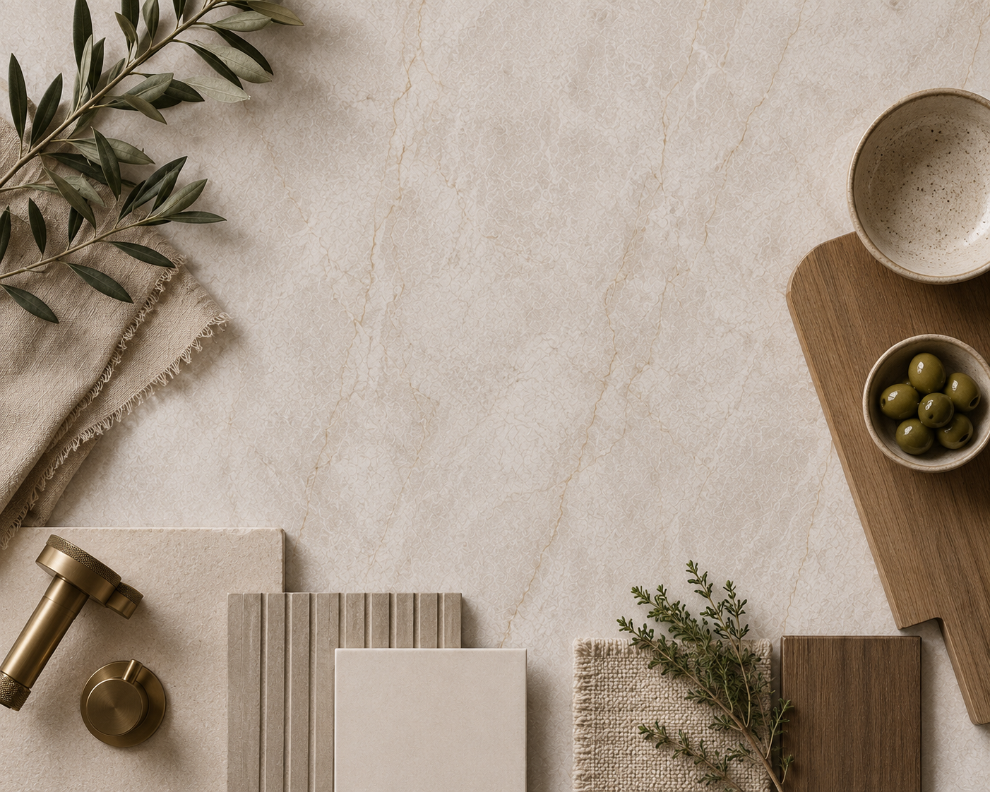 Porceluxe Taj Mahal Almond Marble Look Porcelain Slab