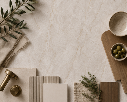 Porceluxe Taj Mahal Almond Marble Look Porcelain Slab