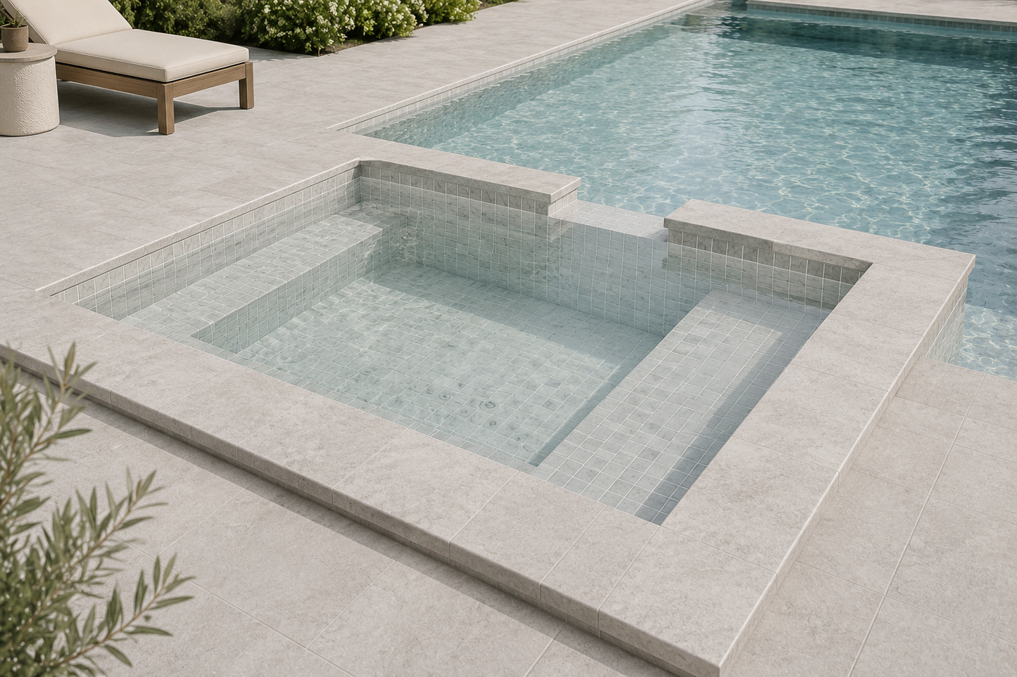 Aqualuxe Penta Greige Matt Mosaic