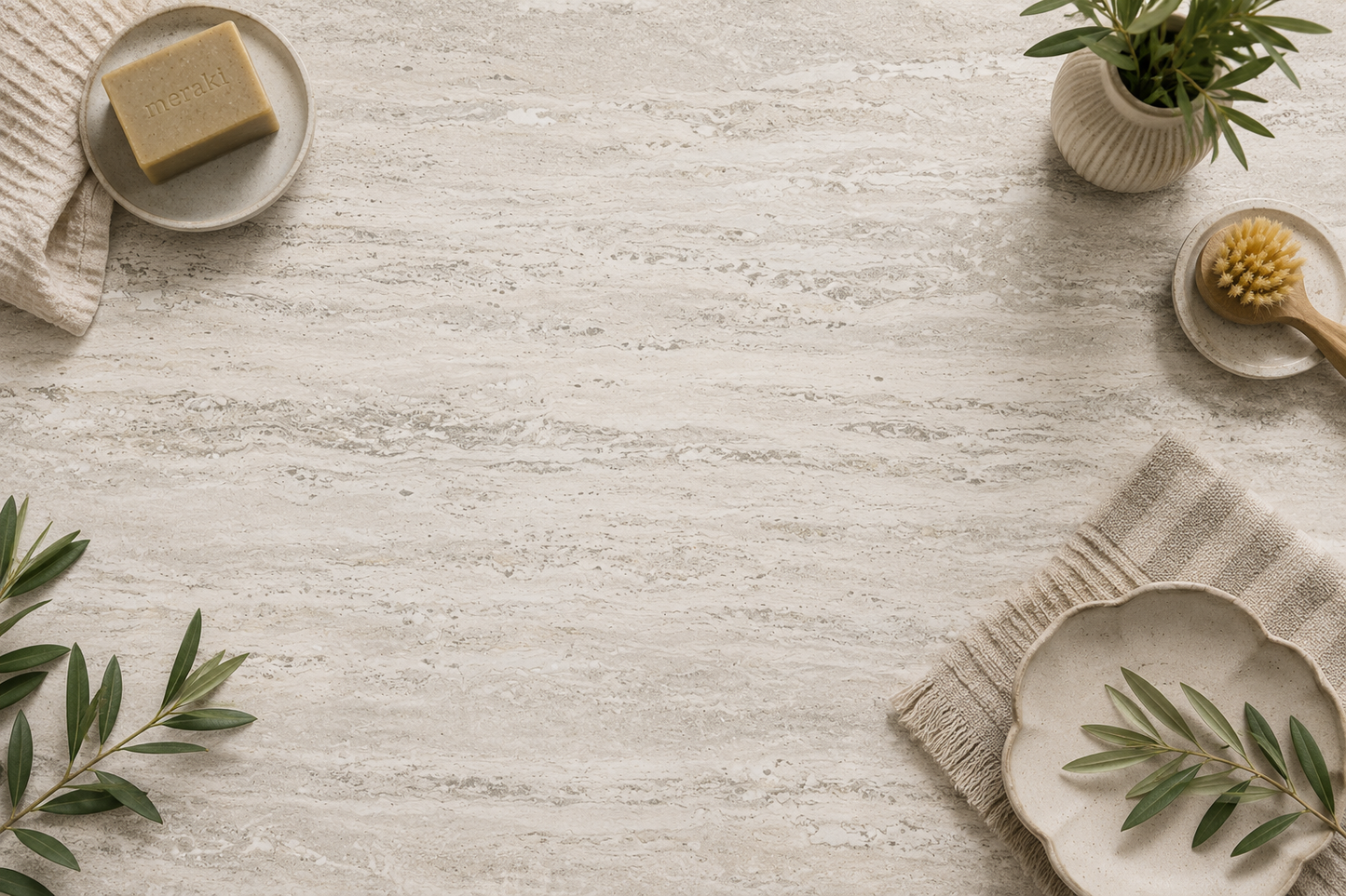 Travertini Grigio Vein Cut Natural Stone Porcelain Tile