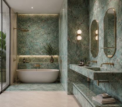 Porceluxe Amazonite Stone Look Porcelain Slab
