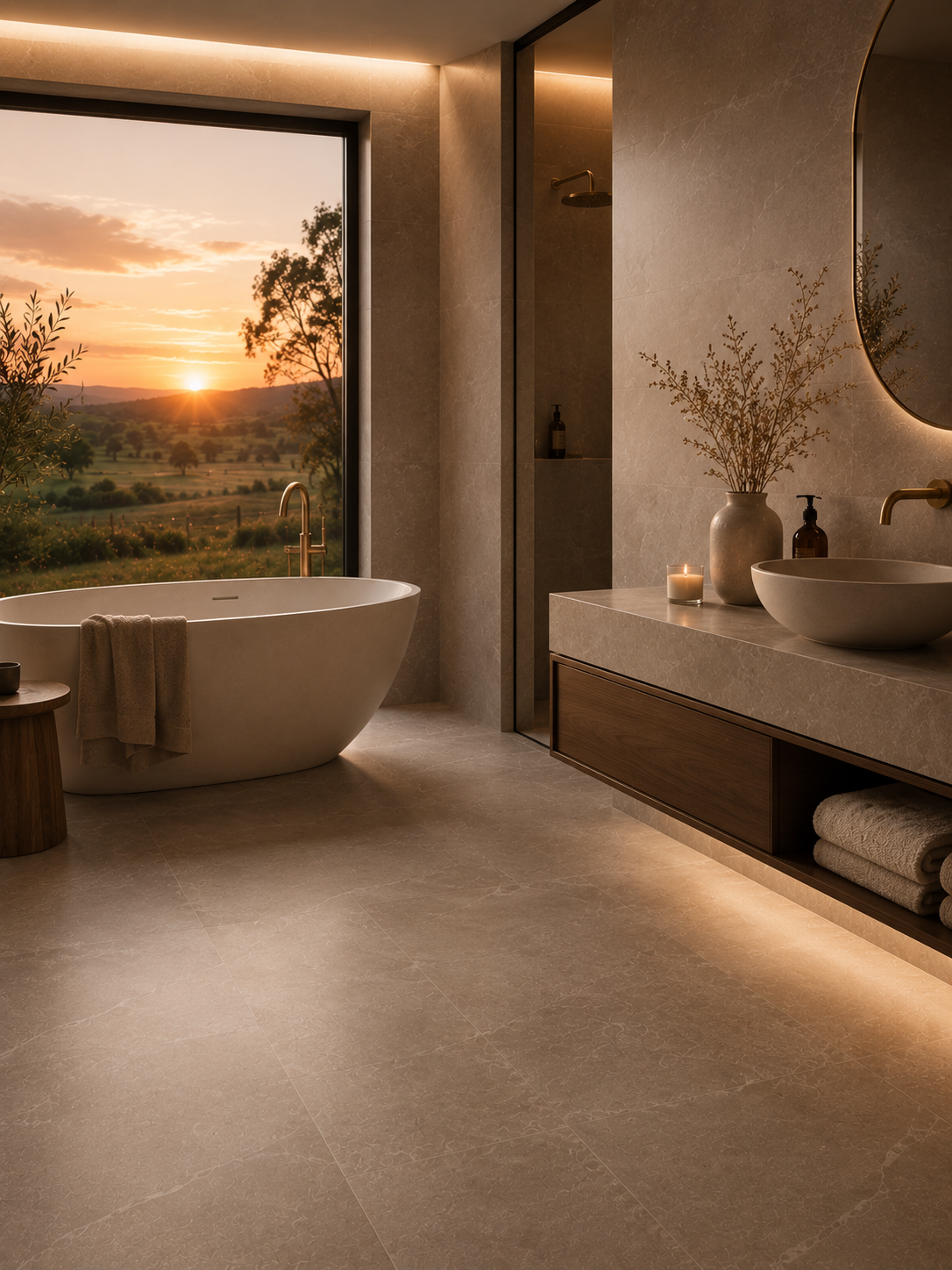 Ardesia Taupe Natural Stone Porcelain Tile