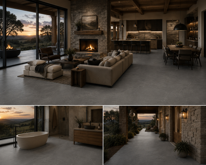 Ardesia Grafite Natural Stone Porcelain Tile