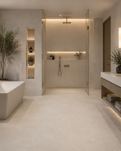 Ardesia Bianco Natural Stone Porcelain Tile