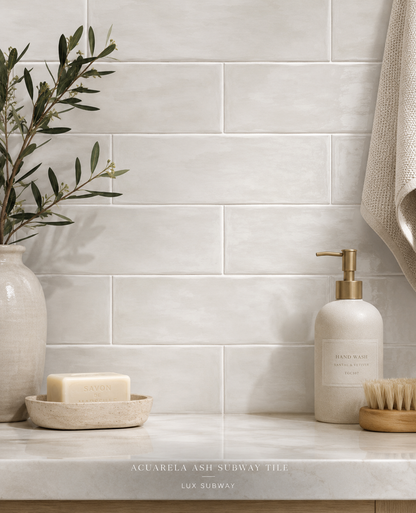 Acuarela Ash Subway Tile
