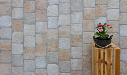 Country Cobble Stone Beige Porcelain Stone Look
