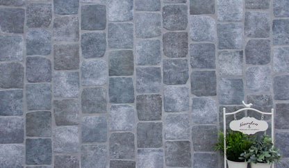 Country Cobble Stone Gris Porcelain Stone Look