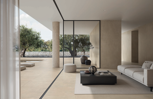 Concrete Cream Porcelain Concrete Look Tile