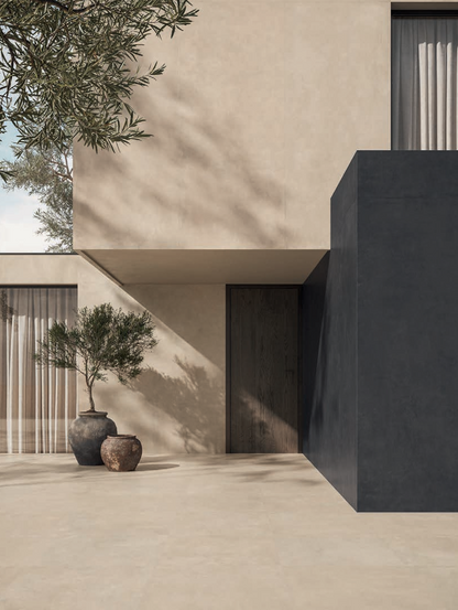 Concrete Cream Porcelain Concrete Look Tile