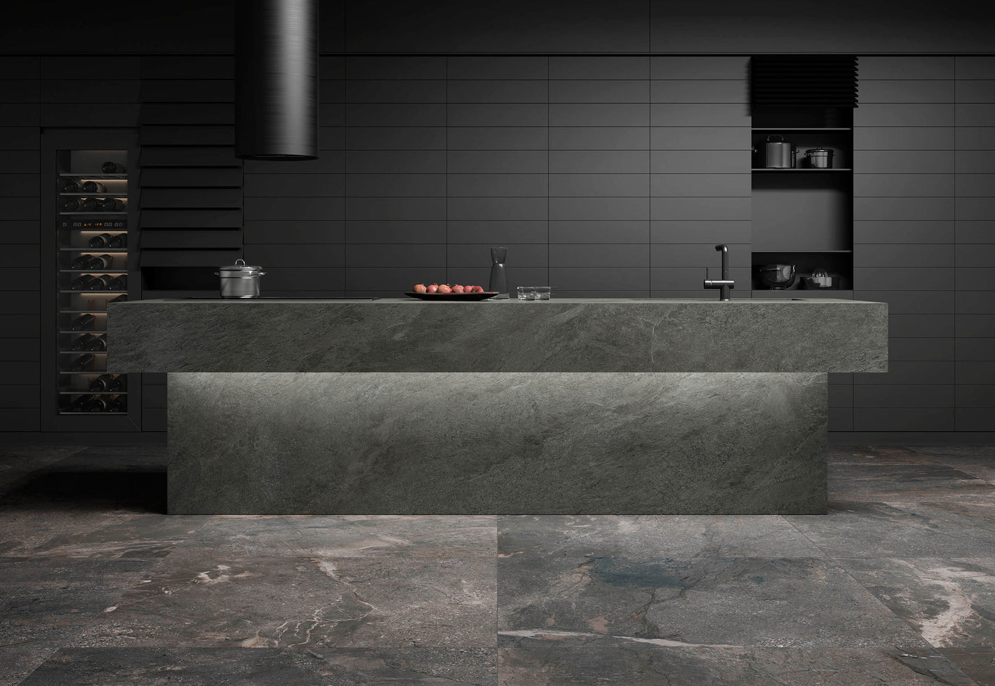 Porceluxe Black Moon Black Marble Look Porcelain Slab – Tiles For Design