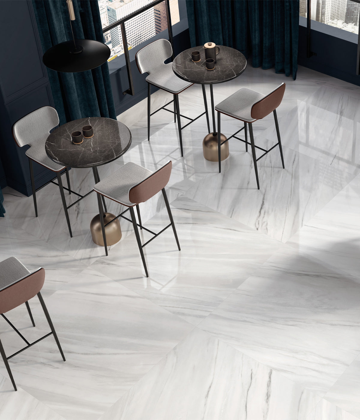 Bianco Lasa Marble Look Porcelain Tile