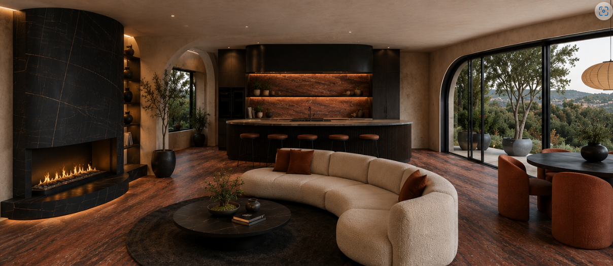 Travertini Rosso Vein Cut Natural Stone Porcelain Tile