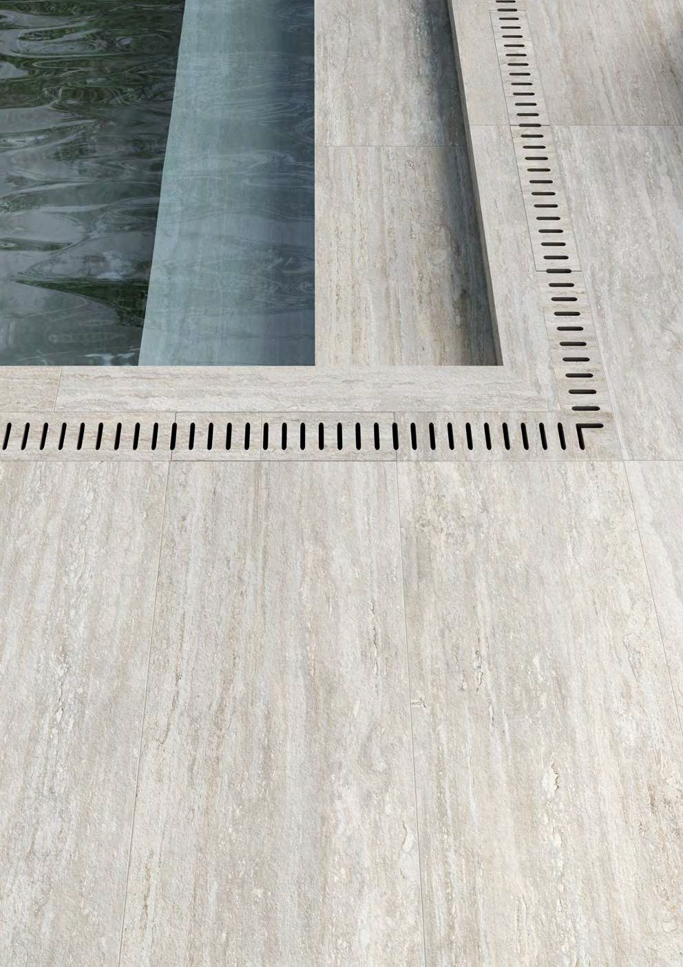Travertini Grigio Vein Cut Natural Stone Porcelain Tile