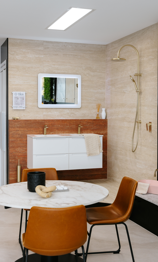 Travertini Beige Vein Cut Natural Stone Porcelain Tile