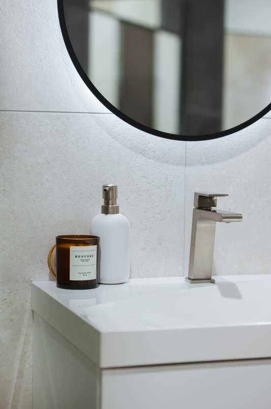 Travertini Bianco Cross Cut Natural Stone Porcelain Tile