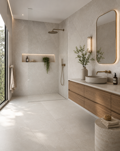 Limestone White Natural Stone Porcelain Tile