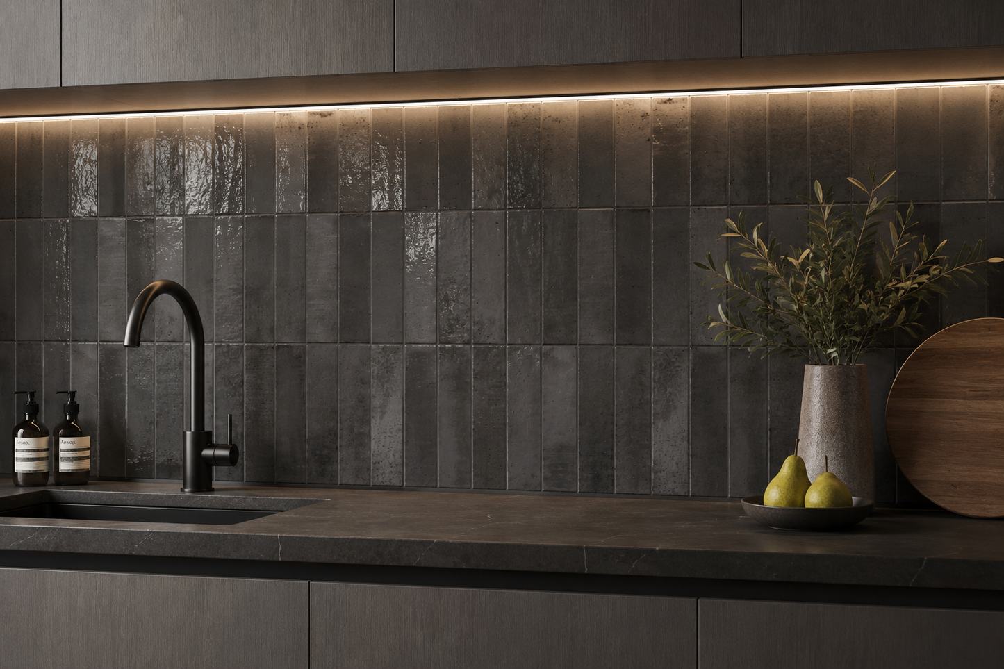 Home Licorice Subway Tile