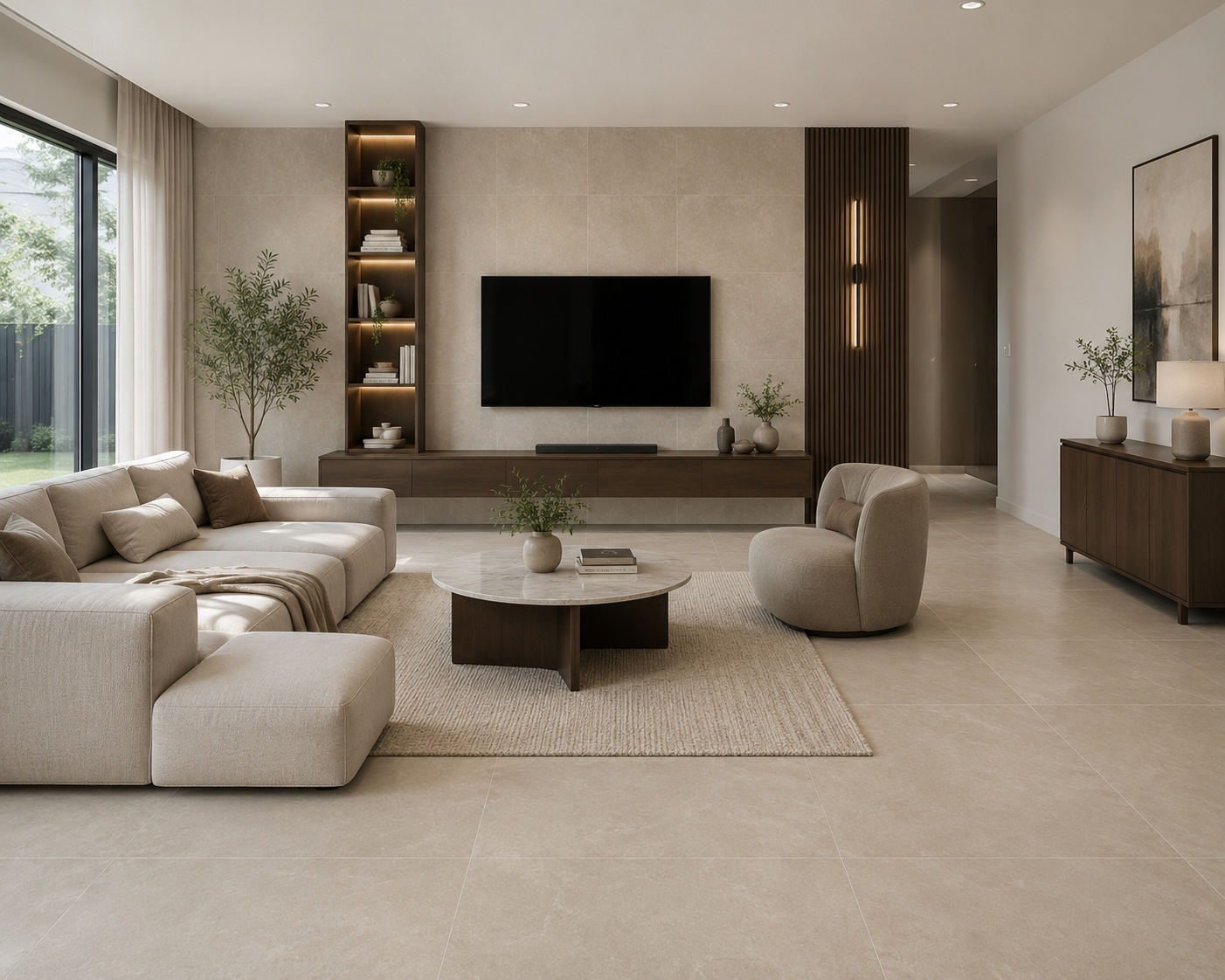 Limestone Beige Natural Stone Porcelain Tile
