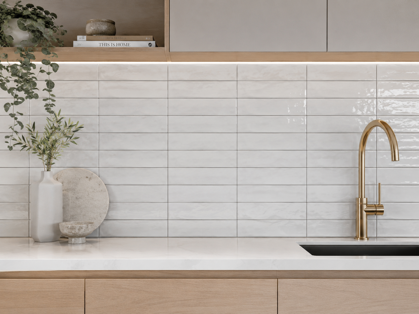 Hanoi White Gloss Subway Tile
