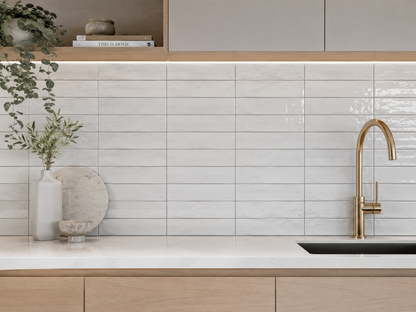Hanoi White Gloss Subway Tile