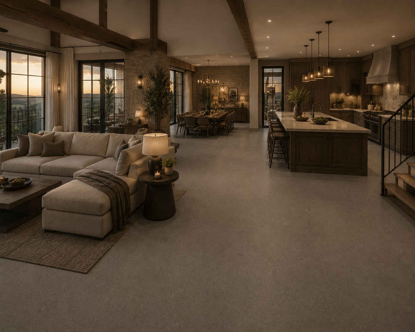 Mythe Black Natural Stone Porcelain Tile