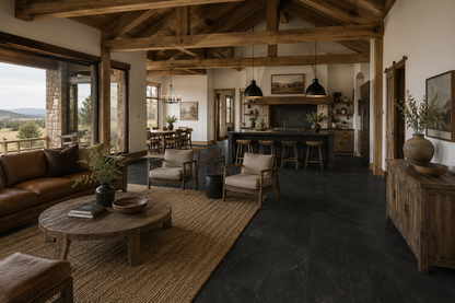 Shale Dark Natural Stone Porcelain Tile