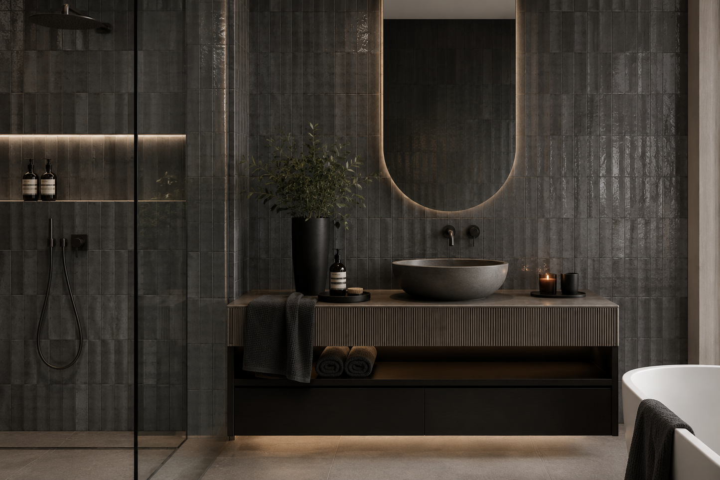 Home Licorice Subway Tile