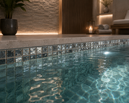 Aqualuxe Opalo Negro Mosaic Tile