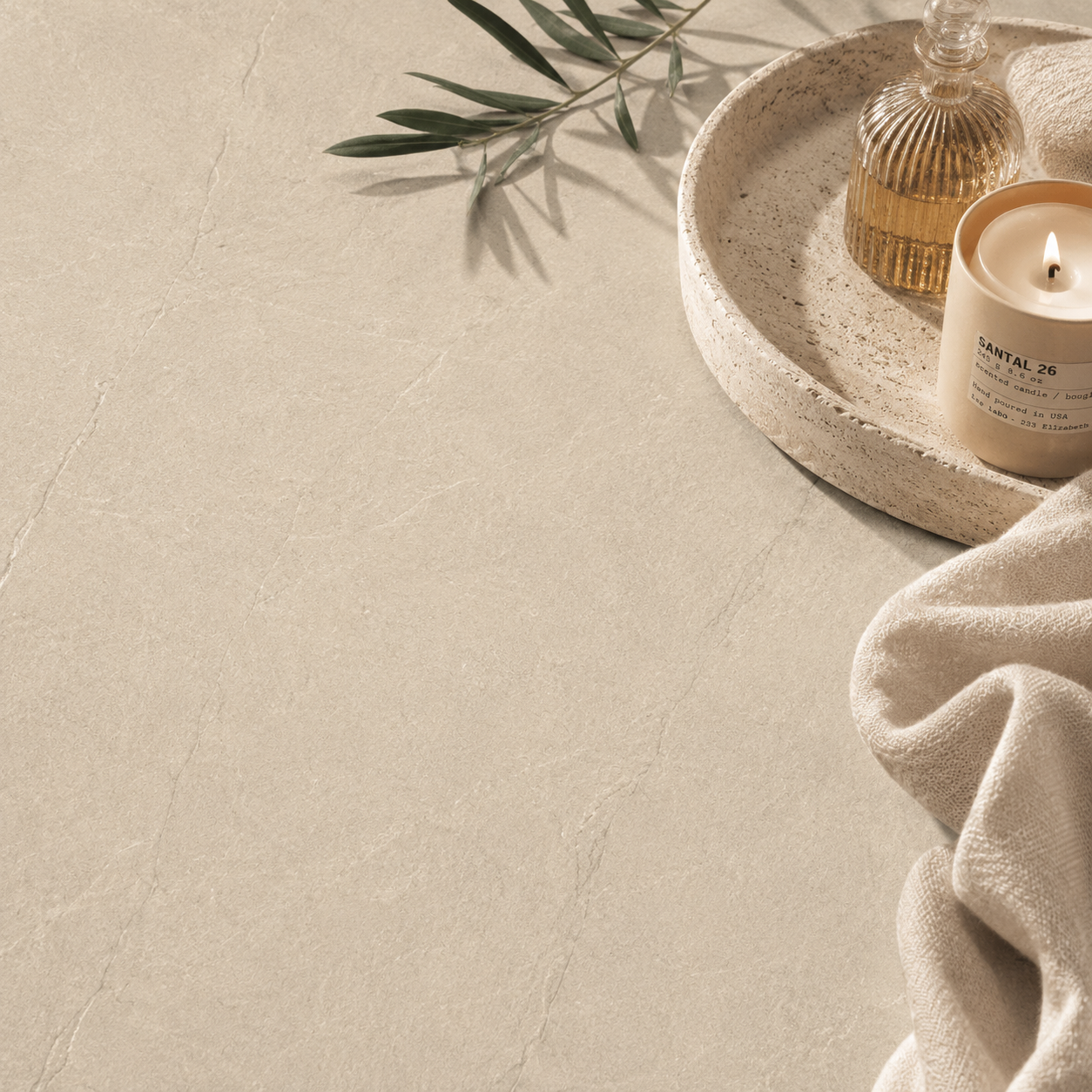 Mythe Cream Natural Stone Porcelain Tile
