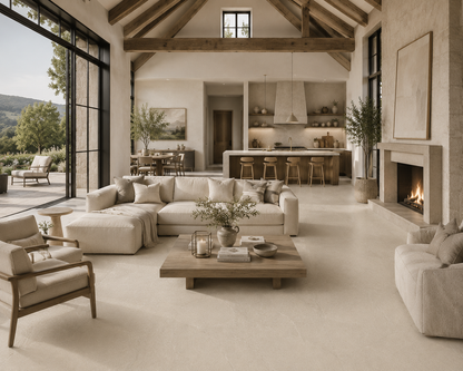 Mythe Cream Natural Stone Porcelain Tile