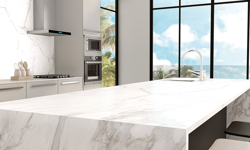 Porceluxe Grassi White Marble Look Porcelain Slab