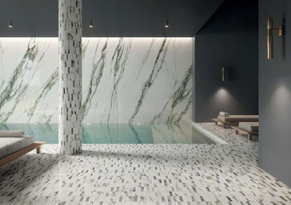 Charm Experience Calcutta Green Marble Look Porcelain Tile