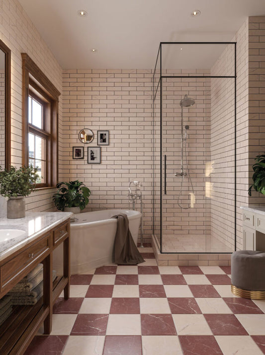 Dama Rosso Cardinale Porcelain Stone Look